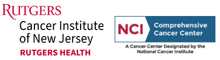 Logos of The Rutgers Cancer Center of New Jersey-Rutgers Health and NCI Comprehensive Cancer Center