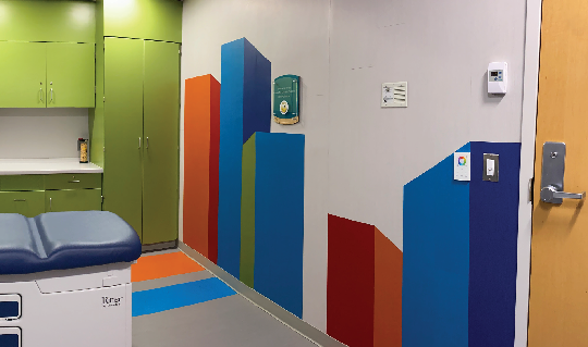 The new hematology-oncology treatment room at The Bristol-Myers Squibb Children’s Hospital