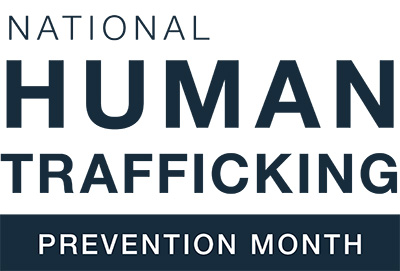 Human Trafficking Prevention Month logo