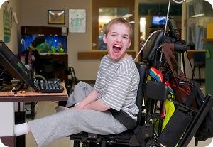 boy in wheelchair