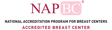 Accreditation Breast Center badge from the National Accreditation Program for Breast Center