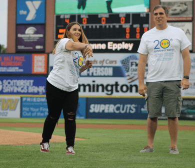 Cheyanne honored at the Somerset Patriots game