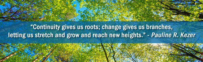 banner quote with trees