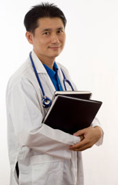 Medical Student holding books