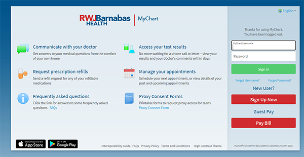 rwj mychart login