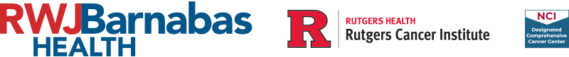 RWJBarnabas Health, Rutgers Cancer Institute, and NCI Designated Comprehensive Cancer Center logos