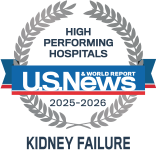 US News and World Report High Performing Hospitals for Kidney Failure