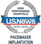 US News and World Report High Performing Hospital - Pacemaker Implantation