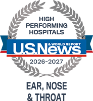US News and World Report High Performing Hospital - Ear, Nose & Throat
