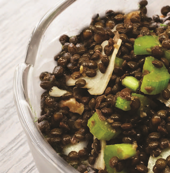 Crunchy Black Lentil Salad