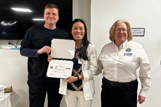 Tyler Steele, RD,  Evelyn Cava and Pat Ward