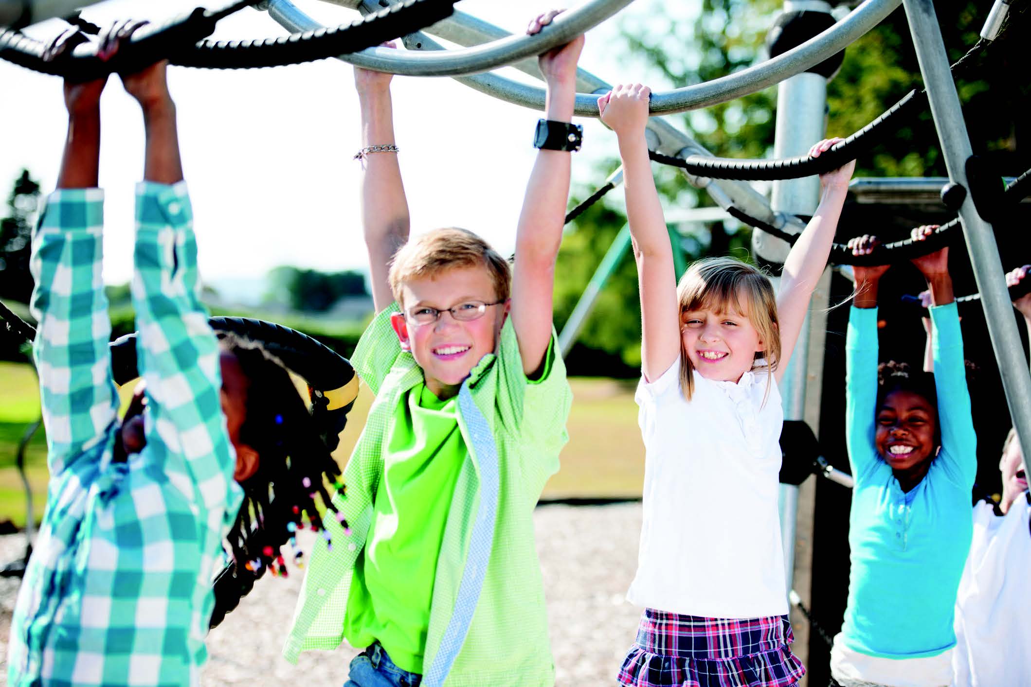 kids on monkey bars