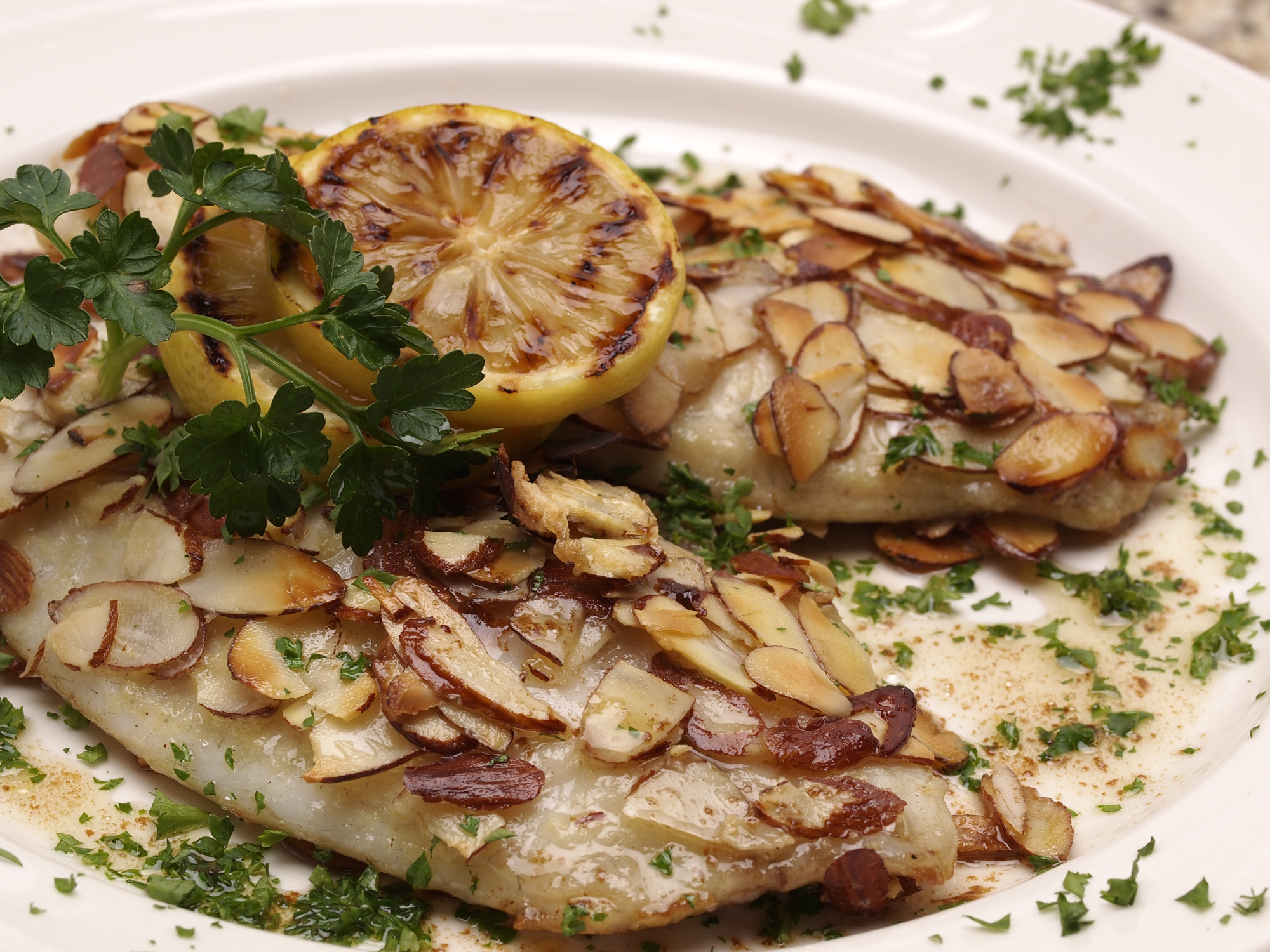 Recipe Broiled Trout with Almonds