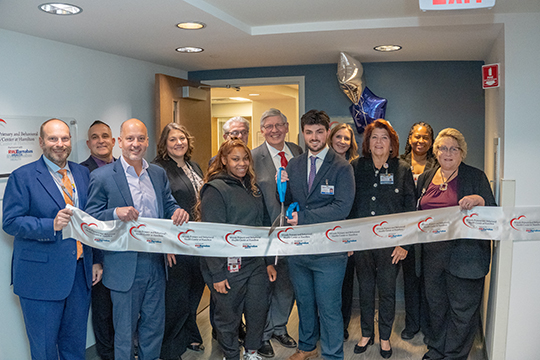 Ribbon cutting event group