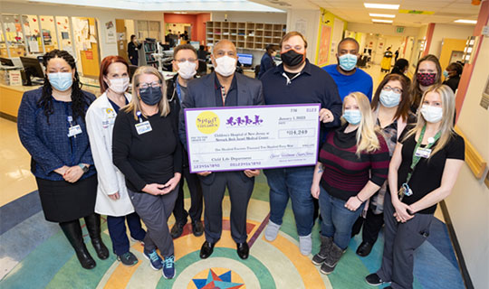 Children's Hospital of NJ team receiving the grant from Spirit of Children Foundation