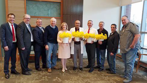 Kiwanis Club of Belleville/Nutley continued the	
	 Club’s annual tradition of delivering beautiful, fresh-cut daffodils to	
	 inpatients at Clara Maass Medical Center