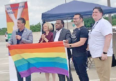  Pride flag raising ceremony at Clara Maass Medical Center