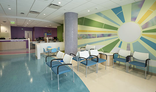 New Children's Specialized Hospital outpatient location at the Anne Vogel Family Care and Wellness Center - Registration area