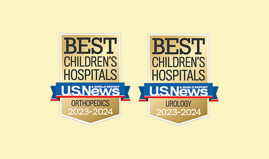 US News Best Children's Hospitals designations for Orthopedics and Urology