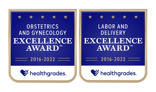 Healthgrades Excellence Awards for OBGYN and Labor and Delivery
