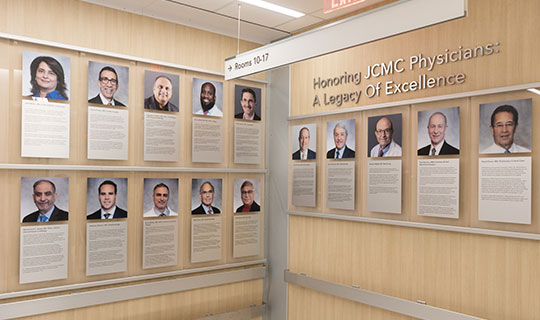 Jersey City Medical Center Physicians Legacy of Excellence Honor Wall