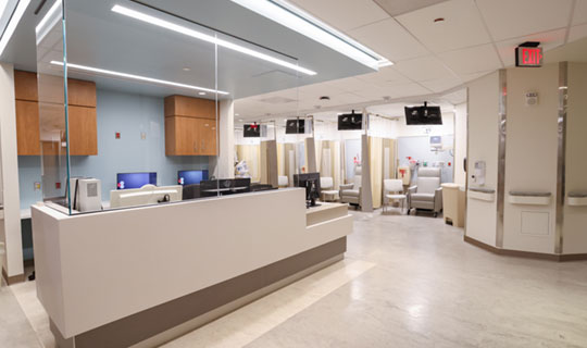 Emergency Department Fast Track - desk and treatment areas