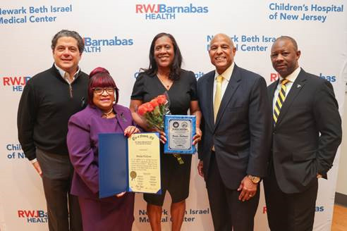Bonita Hickman Receives the Black History, Moving Forward with Love Humanitarian Award from the City of Newark at Newark Beth Israel Medical Center and Children’s Hospital of New Jersey’s Black History Month Celebration
