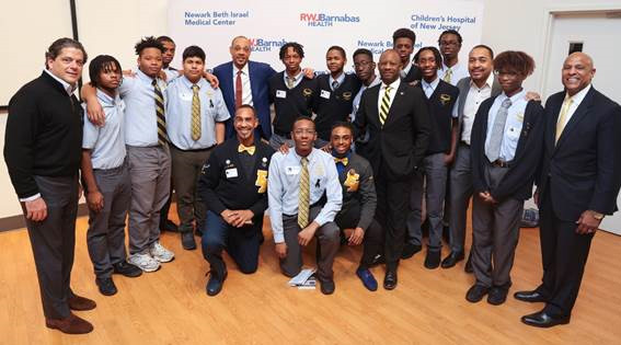 Newark Beth Israel Medical Center and Children’s Hospital of New Jersey’s President and Chief Executive Officer, Darrell K. Terry, Sr., MHA, MPH, FACHE, FHELA, invited the young men from Eagle Academy of Newark to the Black History Month Celebration Ceremony