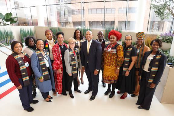  Newark Beth Israel Medical Center and Children’s Hospital of New Jersey President and Chief Executive Officer Darrell K. Terry, Sr. joined senior leaders and staff to celebrate NBI African Attire Day by wearing traditional African garments