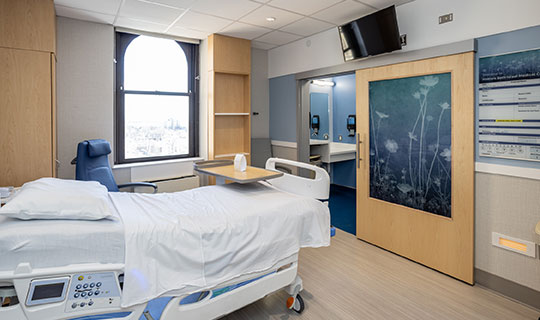 photo from the new Newark Beth Israel Medical Center Geriatric Unit patient room