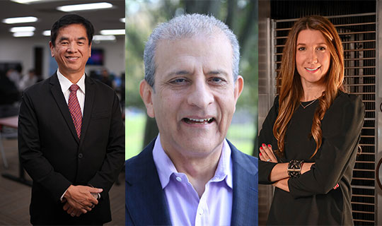 Jordan Hu, Chief Executive Officer, RiskVal Financial Solutions, LLC; Arthur Kapoor, technology entrepreneur and healthcare innovator; and Kerri Berson Levine, principal of The Fidelco Group