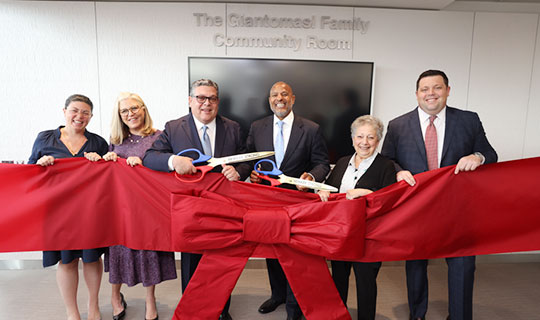 Ribbon cutting of the opening of The Giamtomasi Family Community Room at Newark Beth Israel Medical Center
