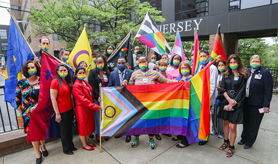 Newark Beth Israel Medical Center Pride Flag raising