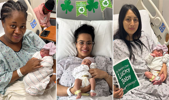3 babies born on Saint Patrick's Day at Newark Beth Israel Medical Center