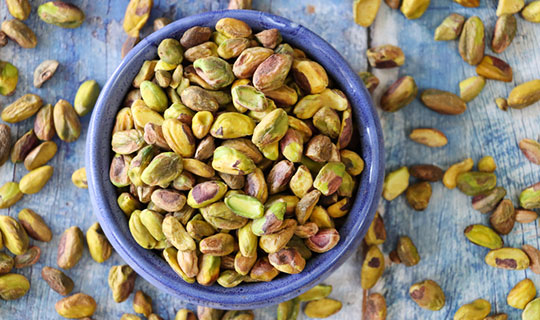 pistachios in a bowl