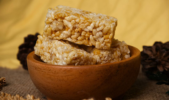 rice crispy treats in a bowl