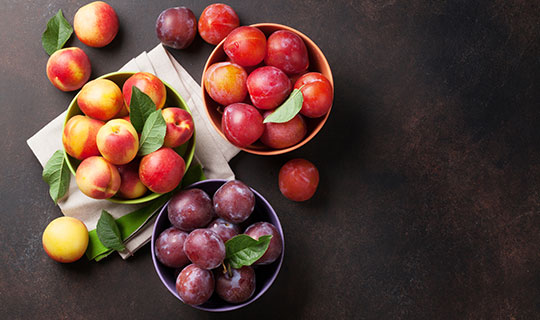 Stone Fruits - peaches, plums, nectarines