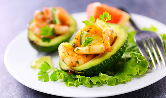 shrimp stuffed avocado