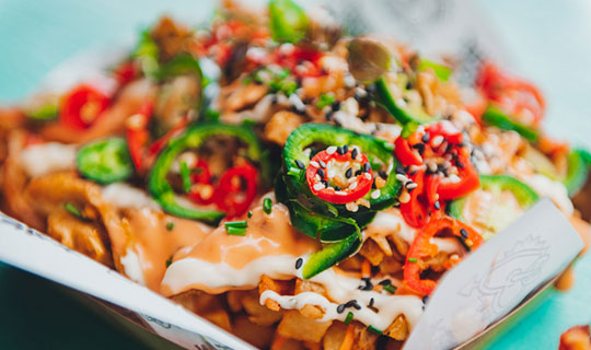 sweet potato nacho fries