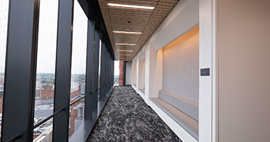 Jack & Sheryl Morris Cancer Center hallway