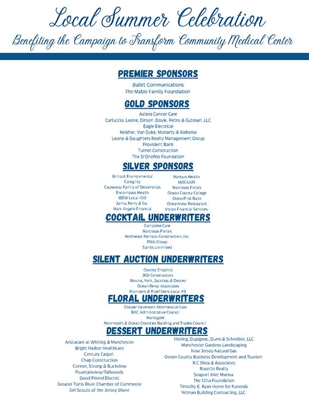 Local Summer Celebration