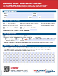 CMC Courtyard Order Form