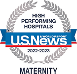 U.S. News and World Report High Performing Hospital for Maternity