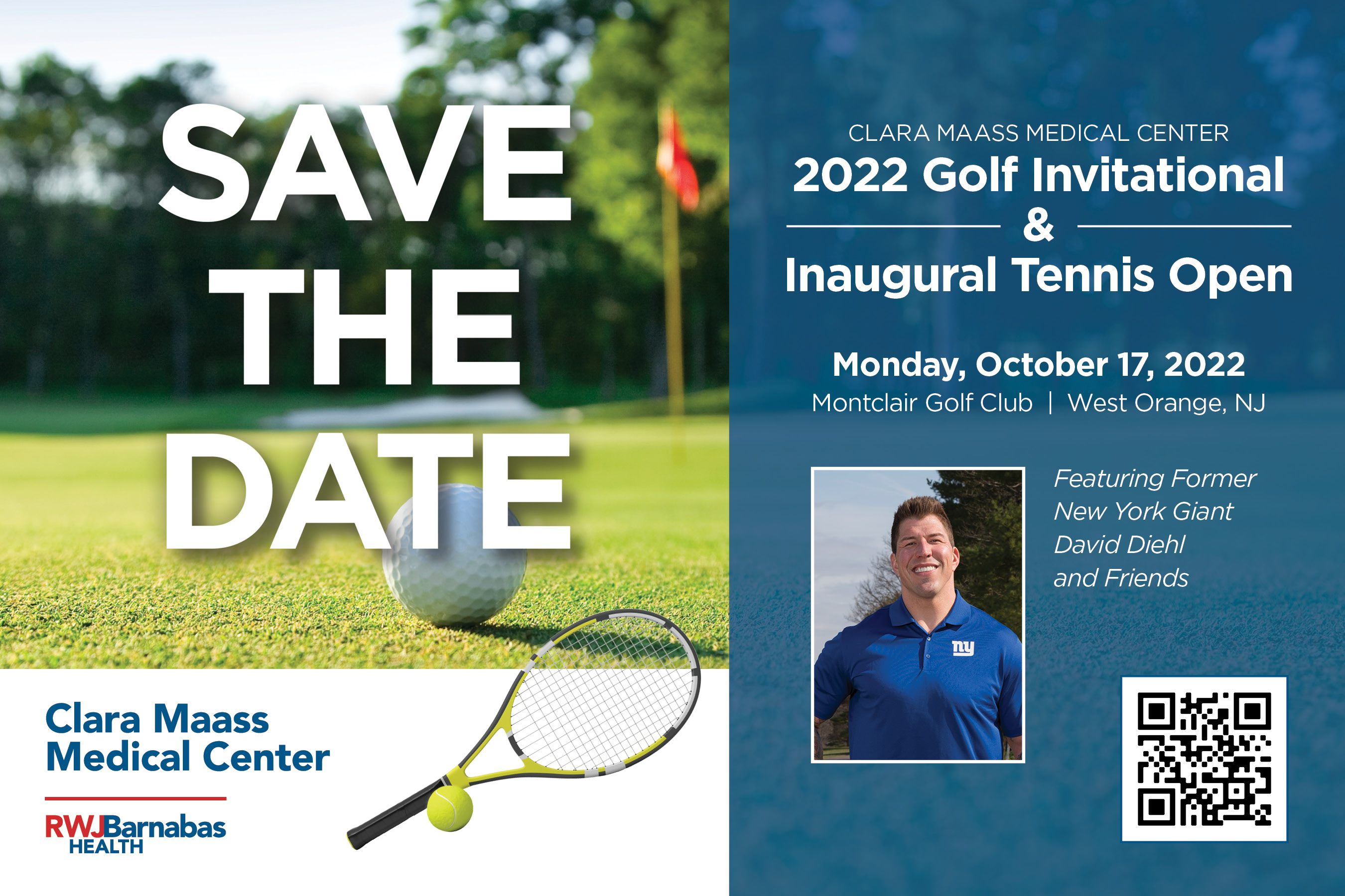 2022 Golf & Tennis Save The Date - Monday, October 17, 2022
