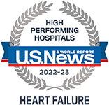 U.S. News and World Report High Performing Hospital for Heart Failure