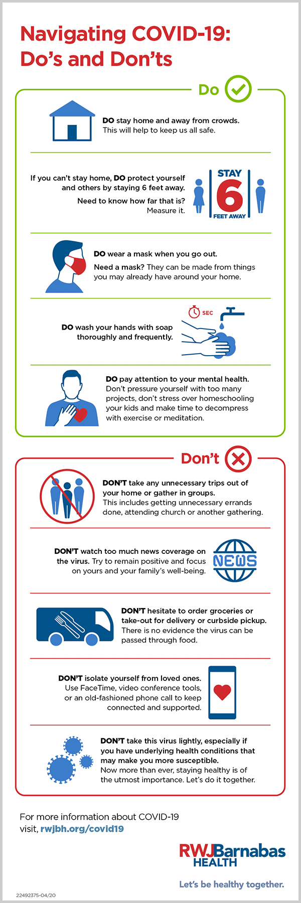 Navigating COVID-19: Do’s and Don’ts Infographic