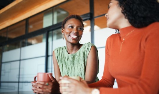Woman listening to a friend