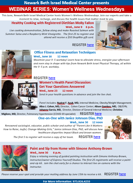 Newark Beth Israel Medical Center - Women's Wellness Wednesdays Webinar Series