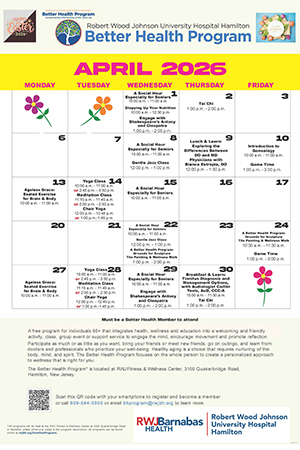 RWJUH Hamilton Calendar