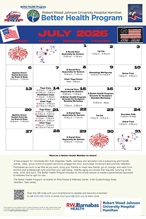 RWJUH Hamilton Calendar